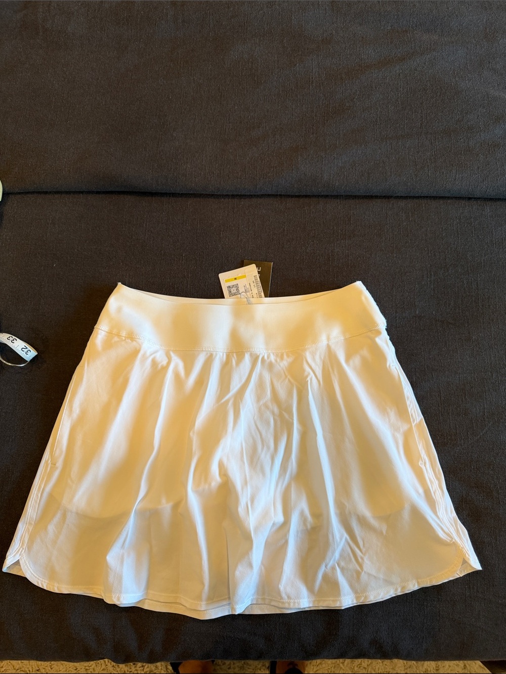 Puma White Athletic Skort with Flared Silhouette